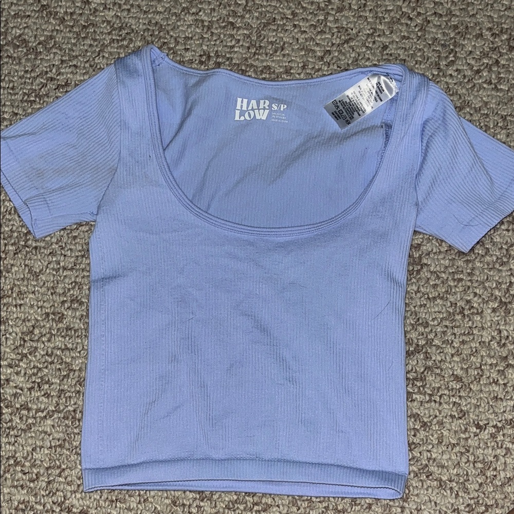 Harlow Women's Soft Blue Ribbed Bodysuit